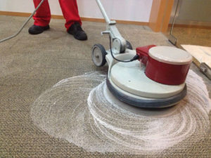 Cleaning Carpet in Office
